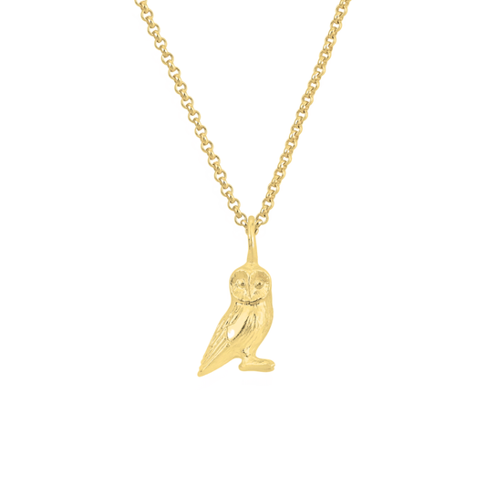 Owl Necklace (18ct Gold Plated) - Oliver Roberts Jewellery