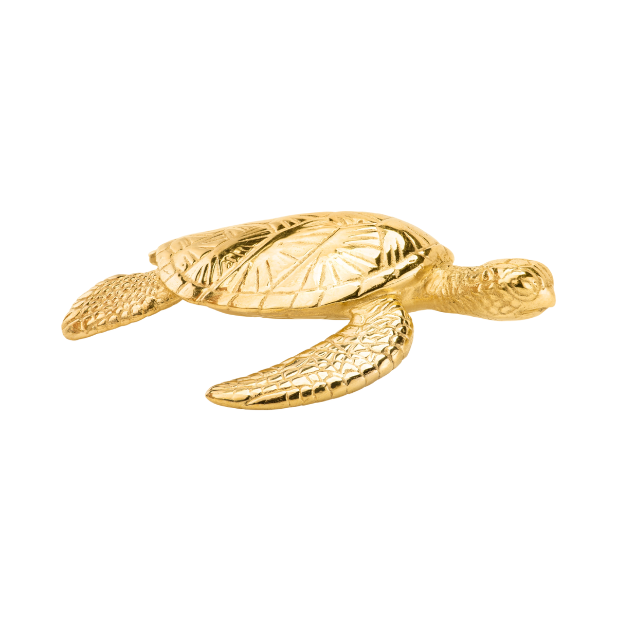 Sea Turtle Sculpture (18ct Gold Plated) - Oliver Roberts Jewellery