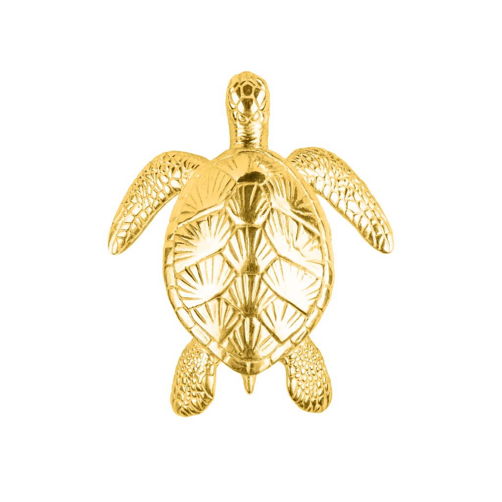 Sea Turtle Sculpture (18ct Gold Plated) - Oliver Roberts Jewellery
