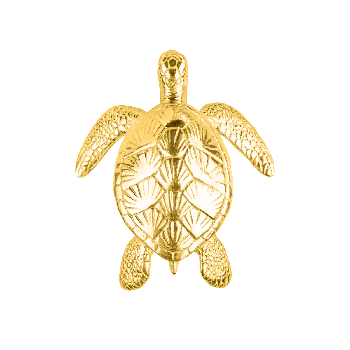 Sea Turtle Sculpture (18ct Gold Plated) - Oliver Roberts Jewellery