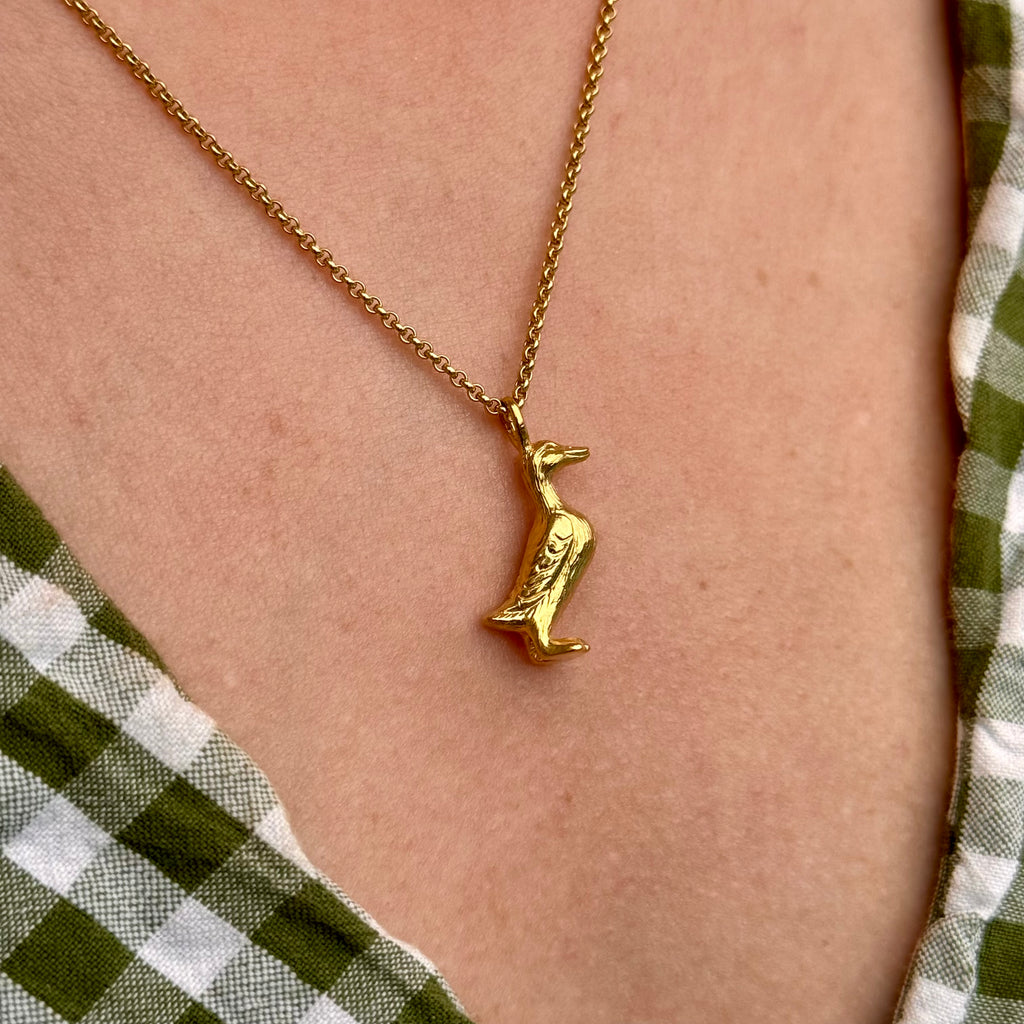 Duck Necklace (18ct Gold Plated) - Oliver Roberts Jewellery