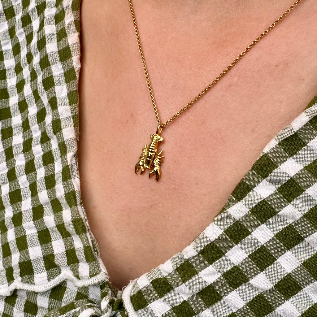 Lobster Necklace (18ct Gold Plated) - Oliver Roberts Jewellery