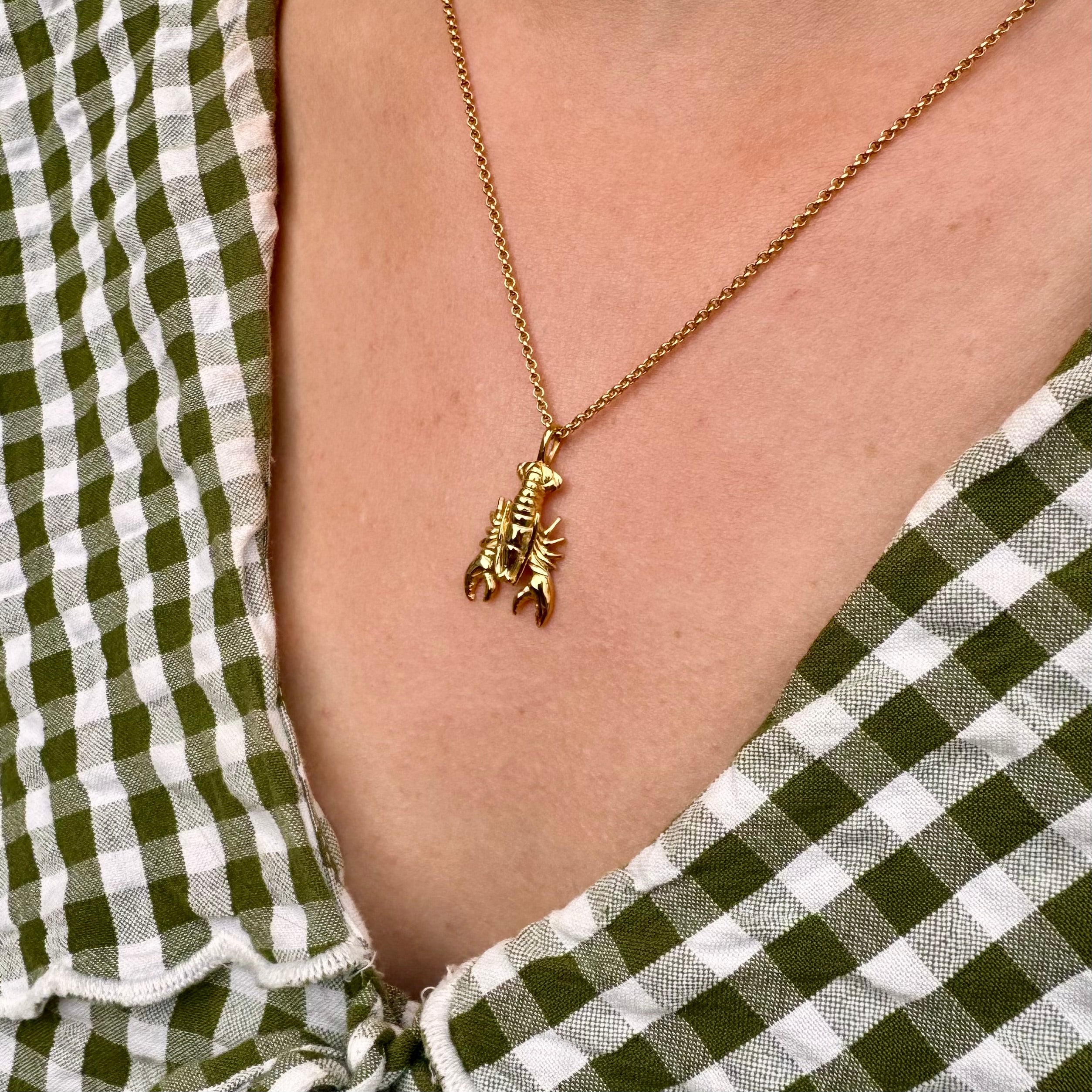 Lobster Necklace (18ct Gold Plated) - Oliver Roberts Jewellery