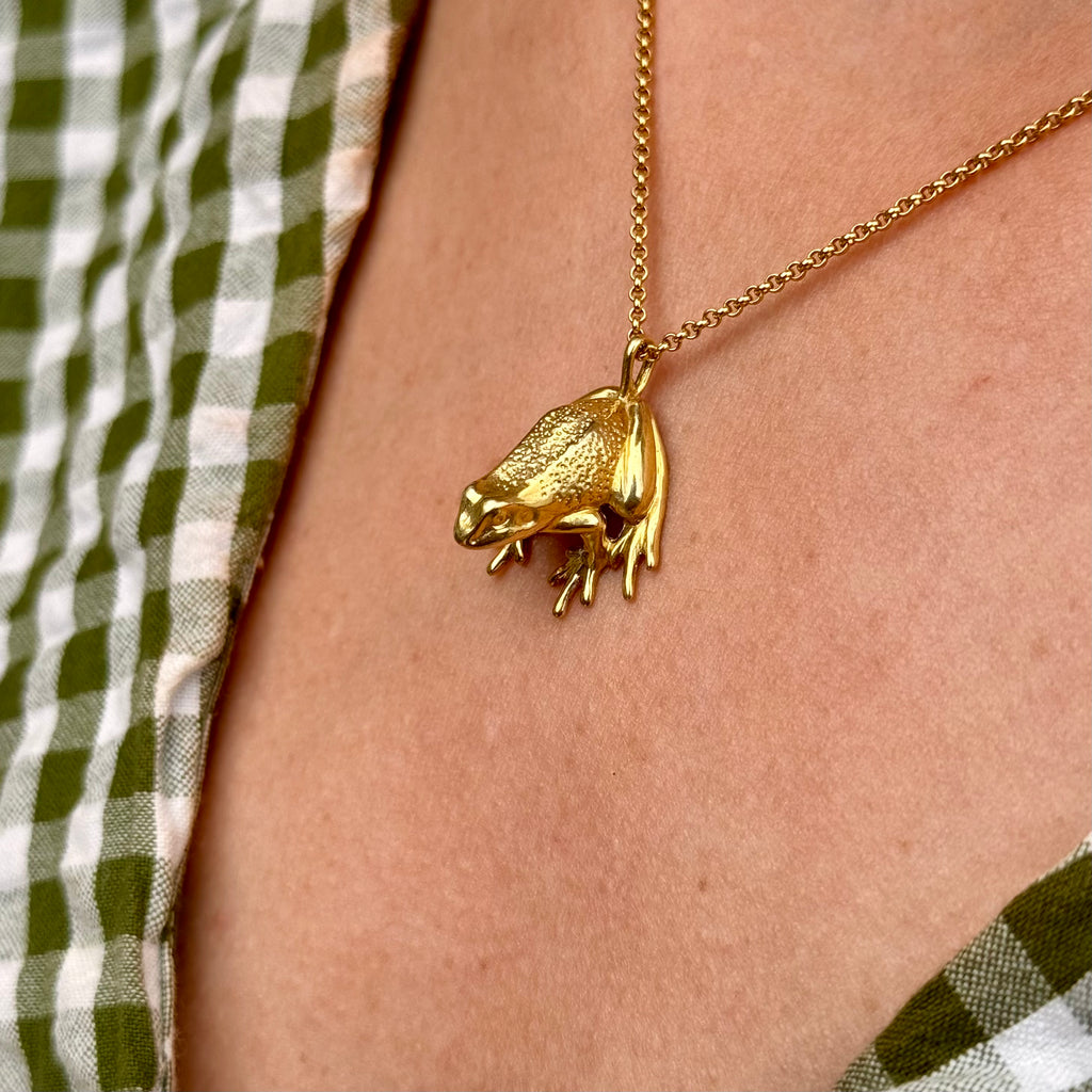 Frog Necklace (18ct Gold Plated) - Oliver Roberts Jewellery
