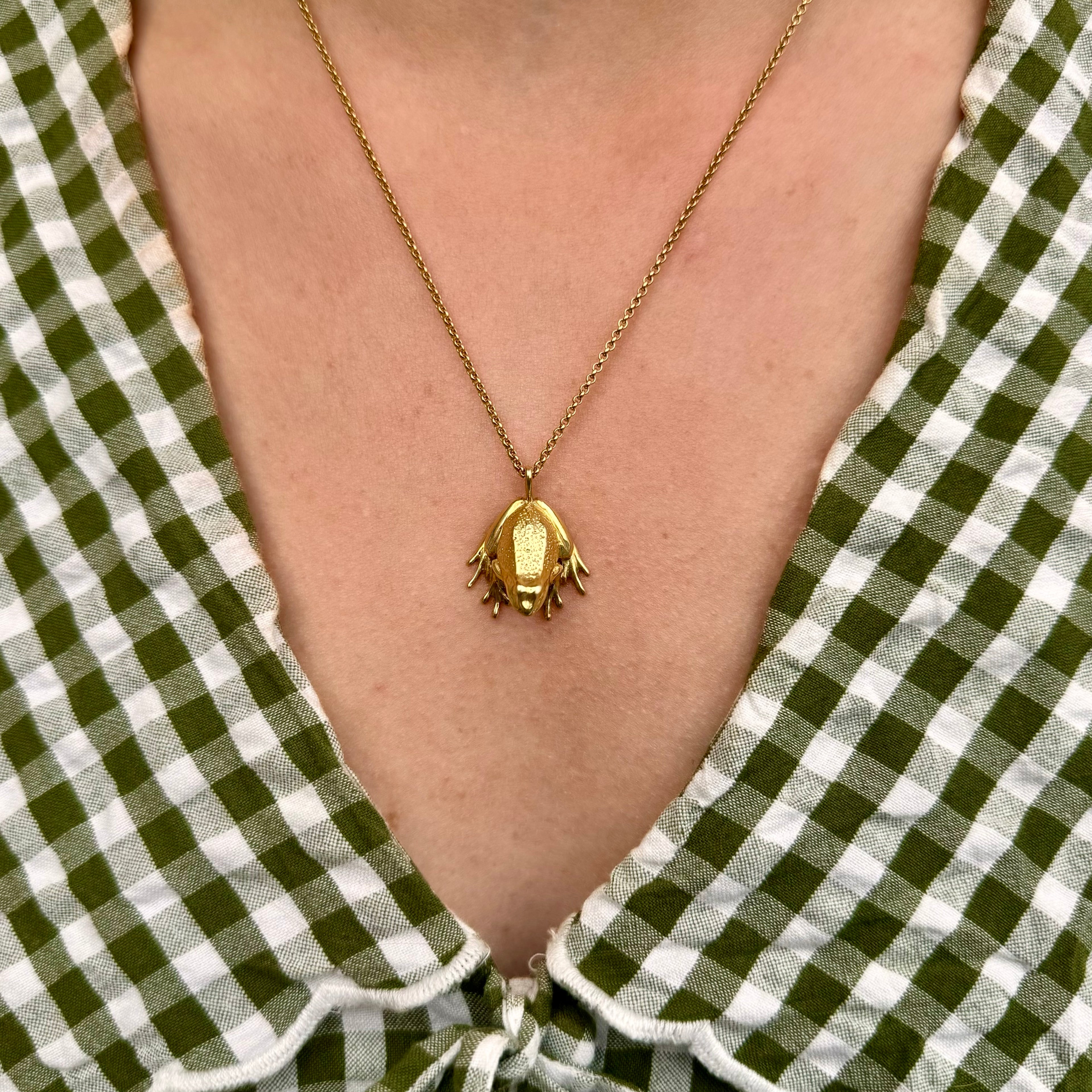 Frog Necklace (18ct Gold Plated) - Oliver Roberts Jewellery