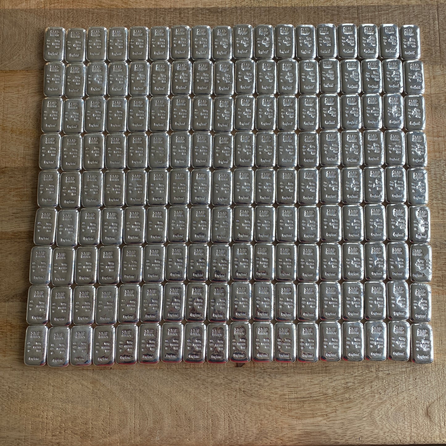 100g Hallmarked Fine Silver Investment Bars