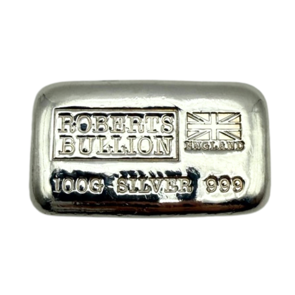 Roberts Bullion Fine Silver 100g Investment Bullion Bars - Oliver Roberts Jewellery
