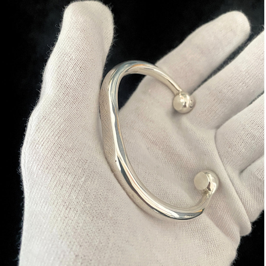 Sterling Silver Mens Luxury Torque Bangle - Oliver Roberts Jewellery