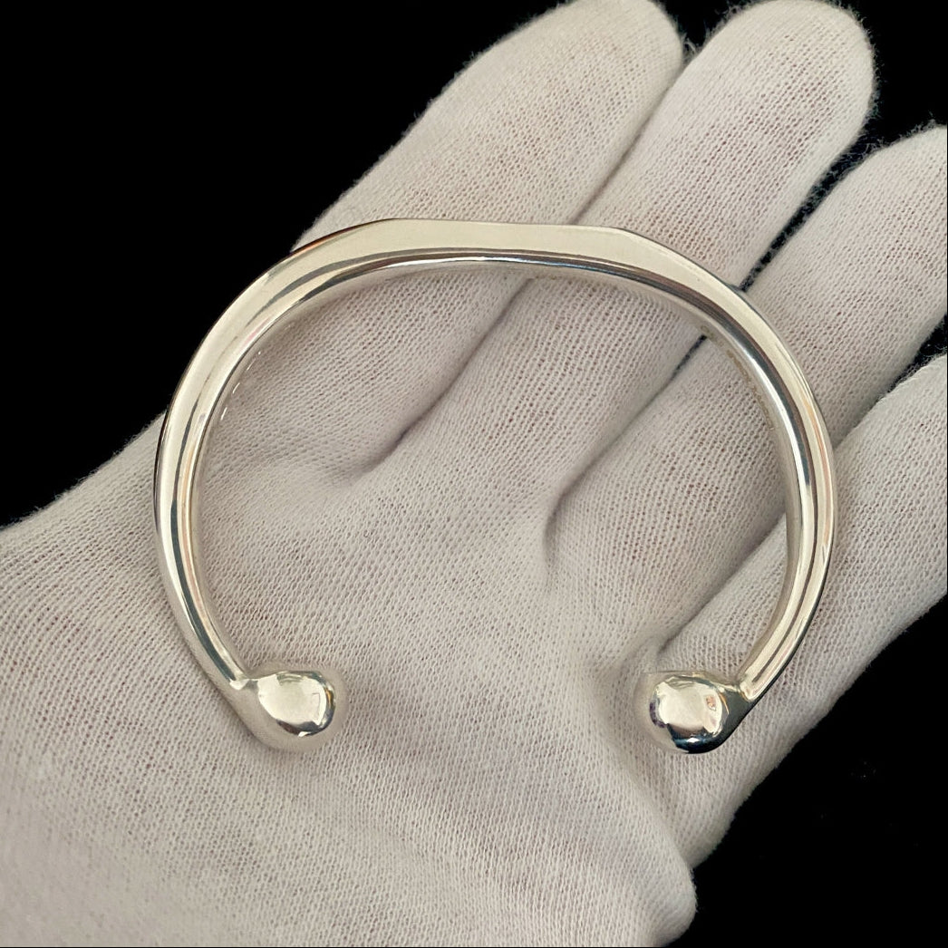 Sterling Silver Mens Luxury Torque Bangle - Oliver Roberts Jewellery