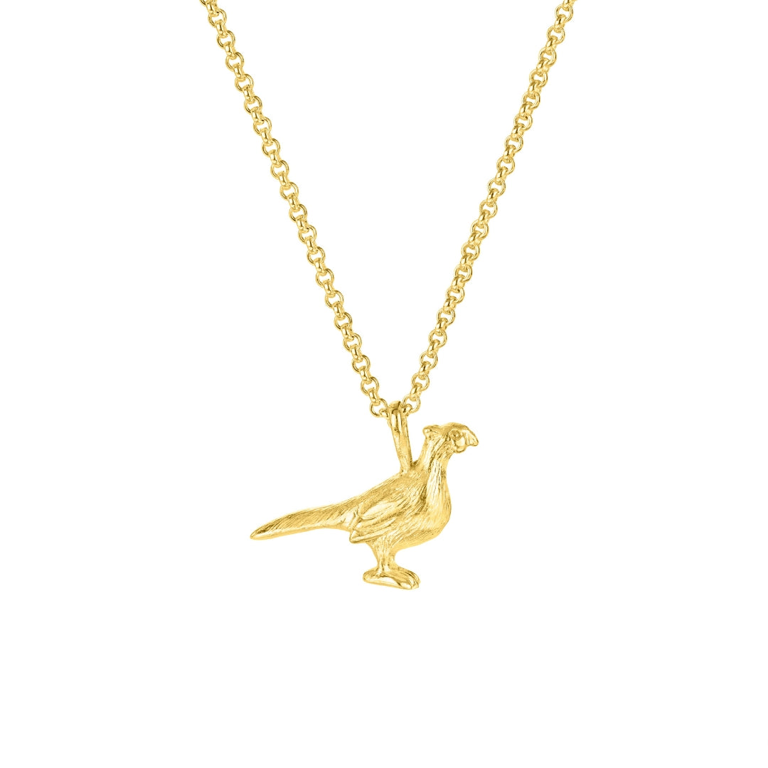 Pheasant Necklace (18ct Gold Plated) - Oliver Roberts Jewellery