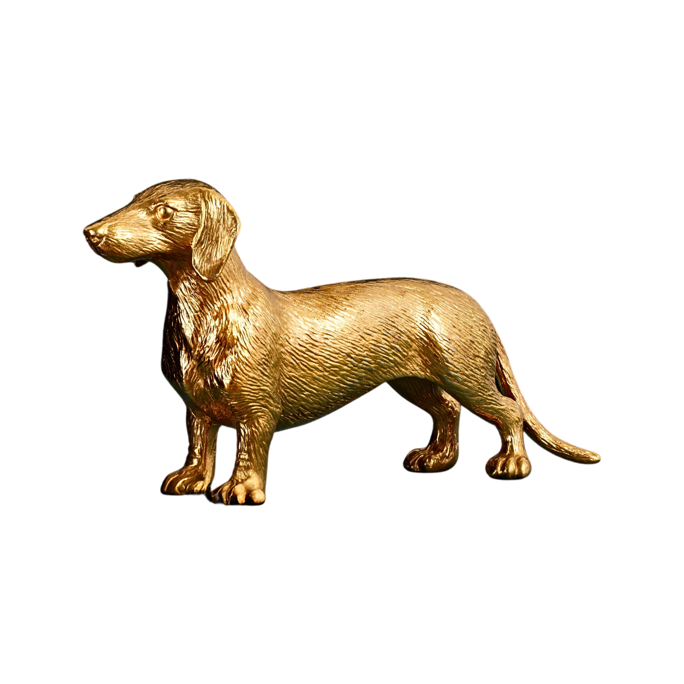 Dachshund Sculpture (18ct Gold Plated) - Oliver Roberts Jewellery