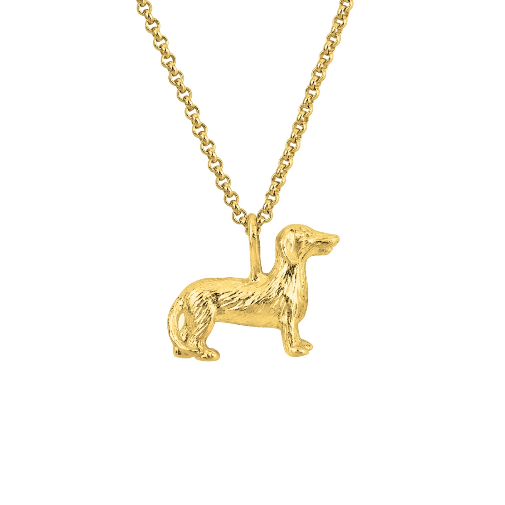 Dachshund Necklace (18ct Gold Plated) - Oliver Roberts Jewellery