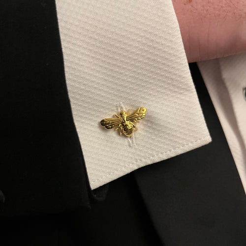 Bee Cufflinks (18ct Gold Plated) - Oliver Roberts Jewellery