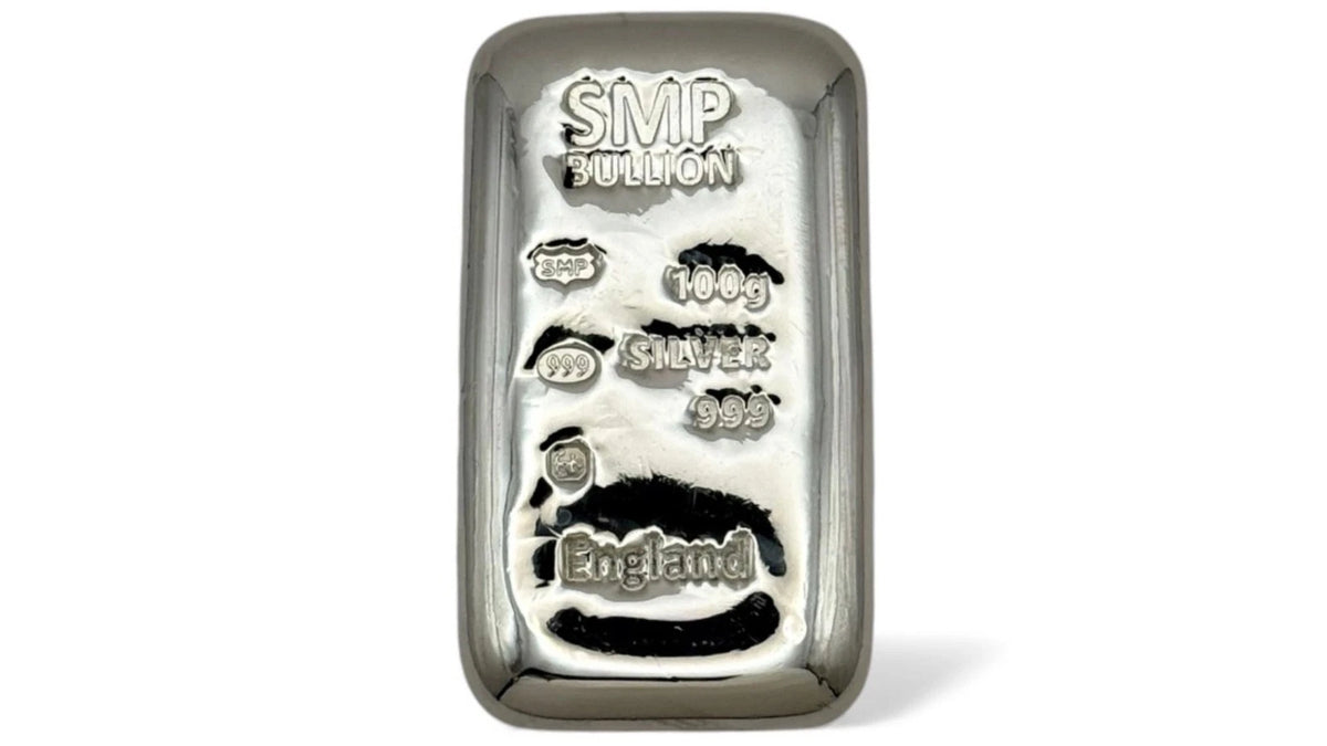 Fine Silver 100g Hallmarked Investment Bullion Bars